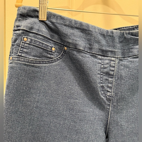 Ruby Rd Denim Blue Jeans Elastic Waist Size 14 - Picture 2 of 6